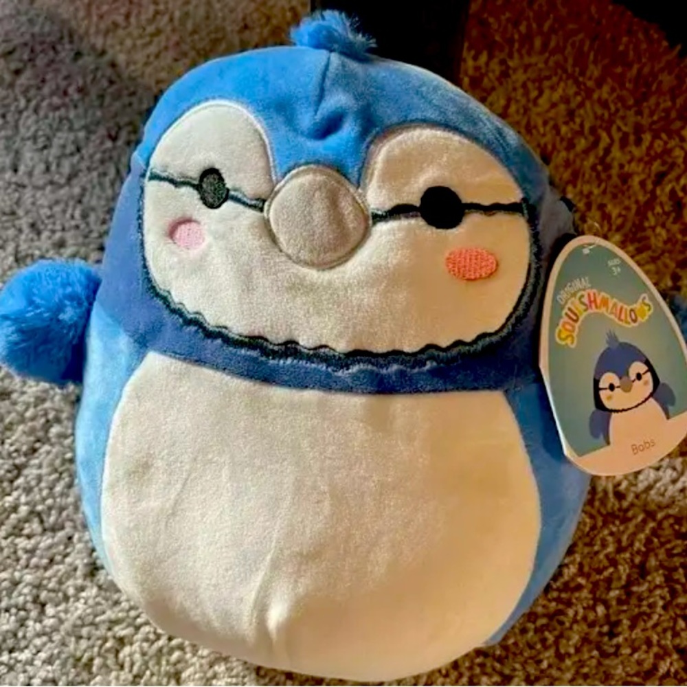 Squishmallows‎ Official Kellytoys  8 Inch Babs the Blue Jay Bird